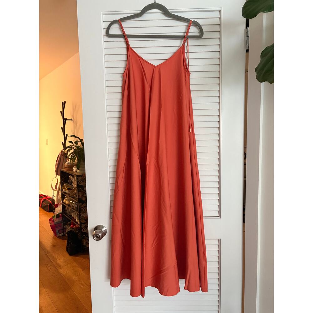 Love Bonito Tie Strap Maxi Dress Red Size 4 Pre-Owned Excellent